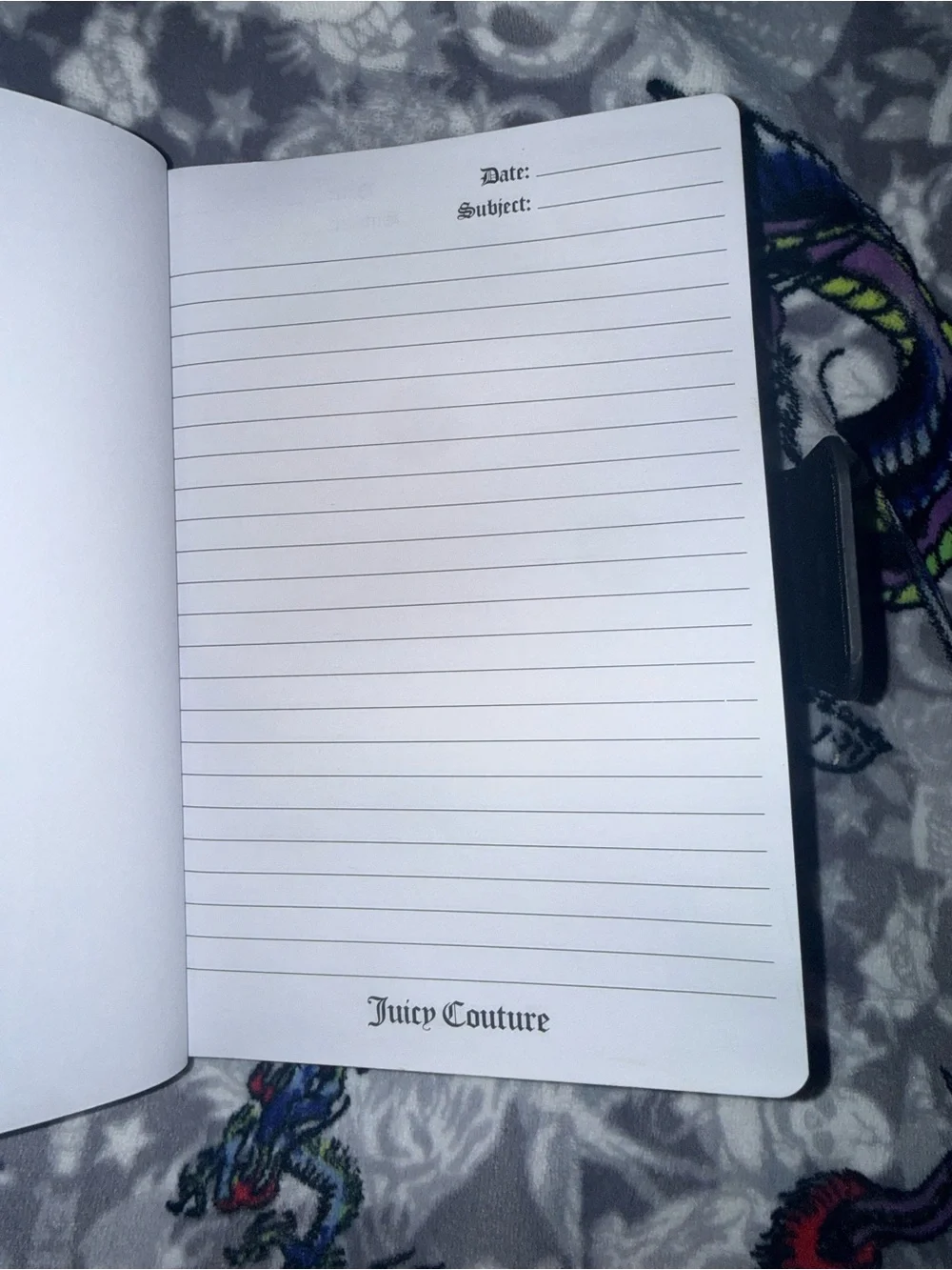 Juicy Couture Pink Journal with Black Diamond-Tip Pen